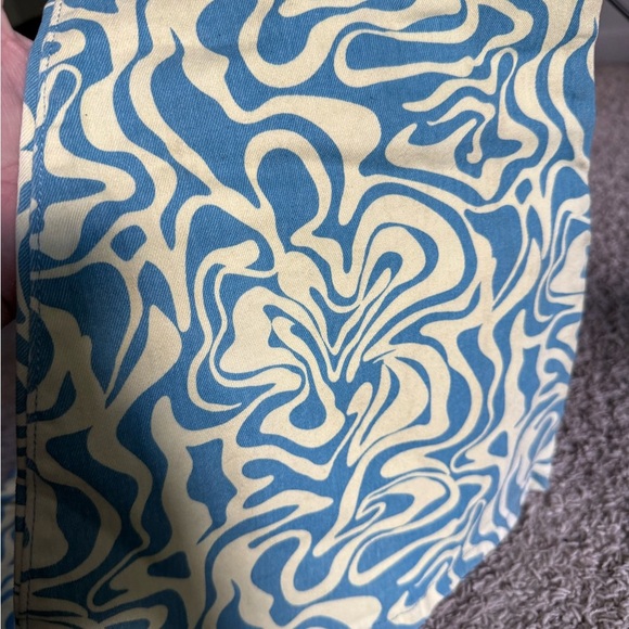 Fashion Nova Yellow and Blue Patterned Pants - Picture 2 of 5